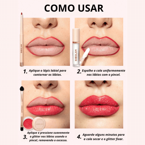 Kit de Glitter para Lábios SHEGLAM